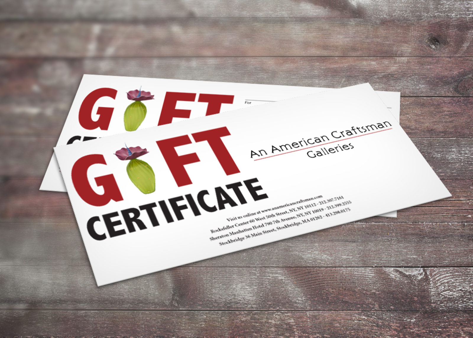 Graphic Design: AACG – Gift Certificate