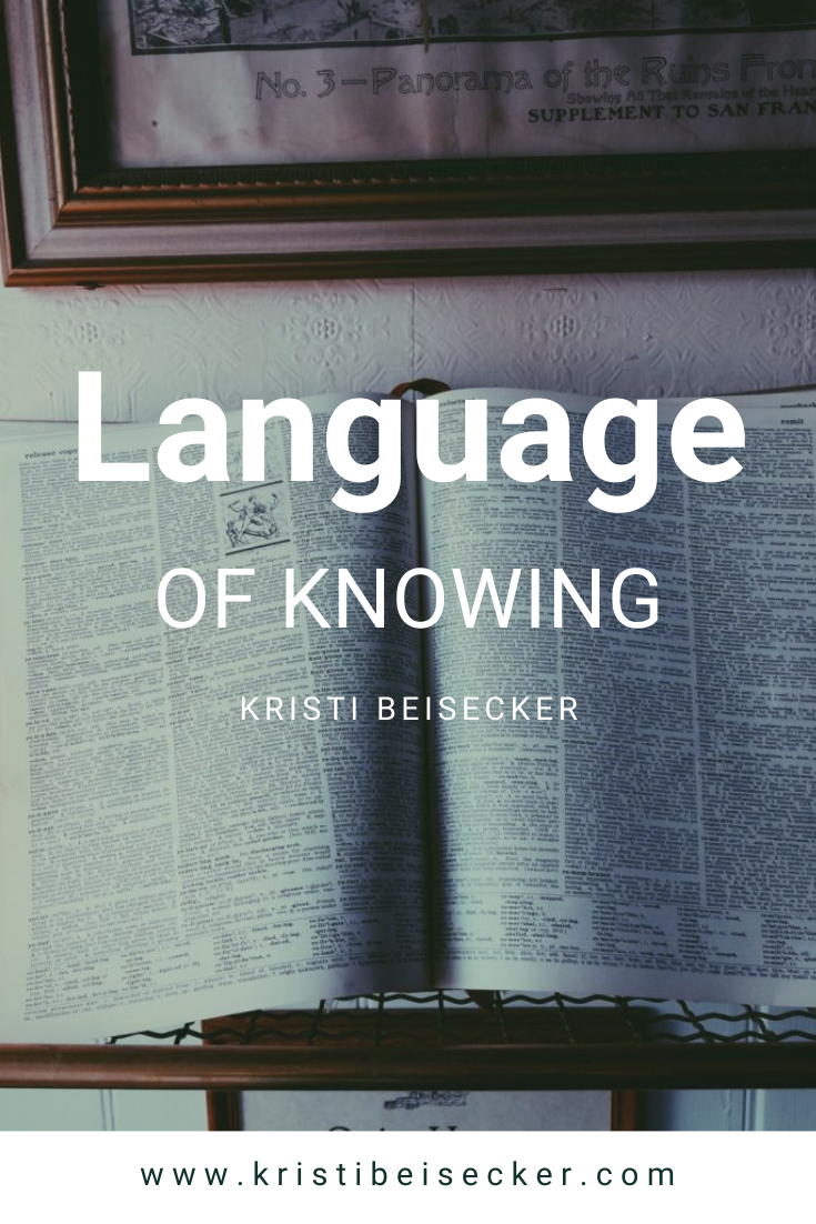 Paper: Language of Knowing