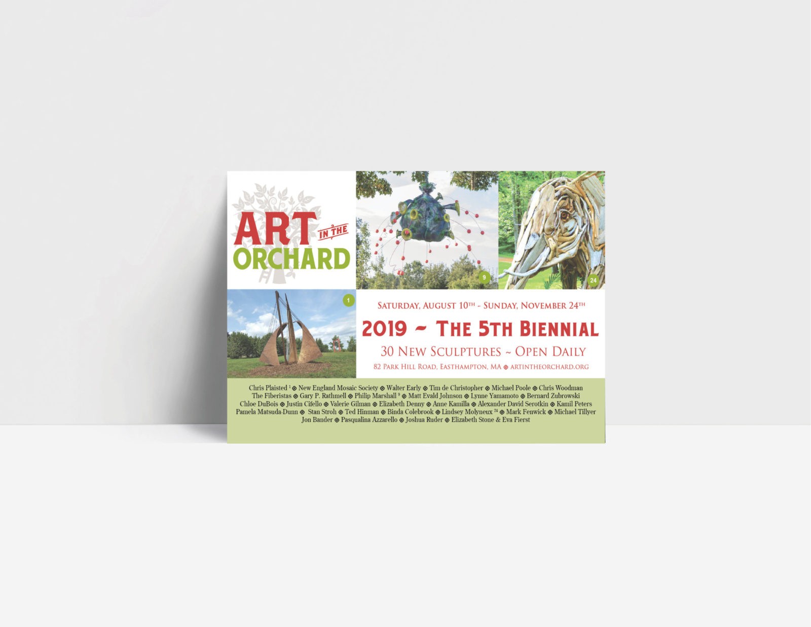 Graphic Design: Art in the Orchard – Postcard