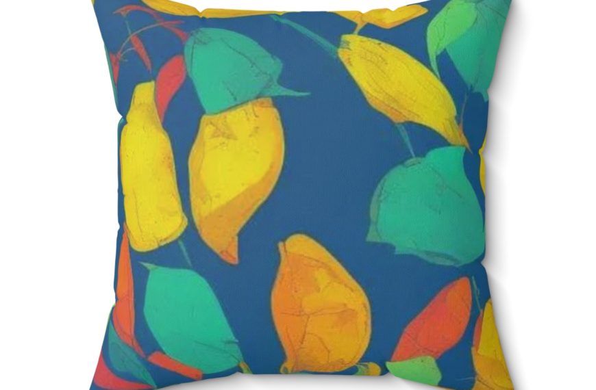 Arranged Image Colorful Plantain Spun Polyester Square Pillow