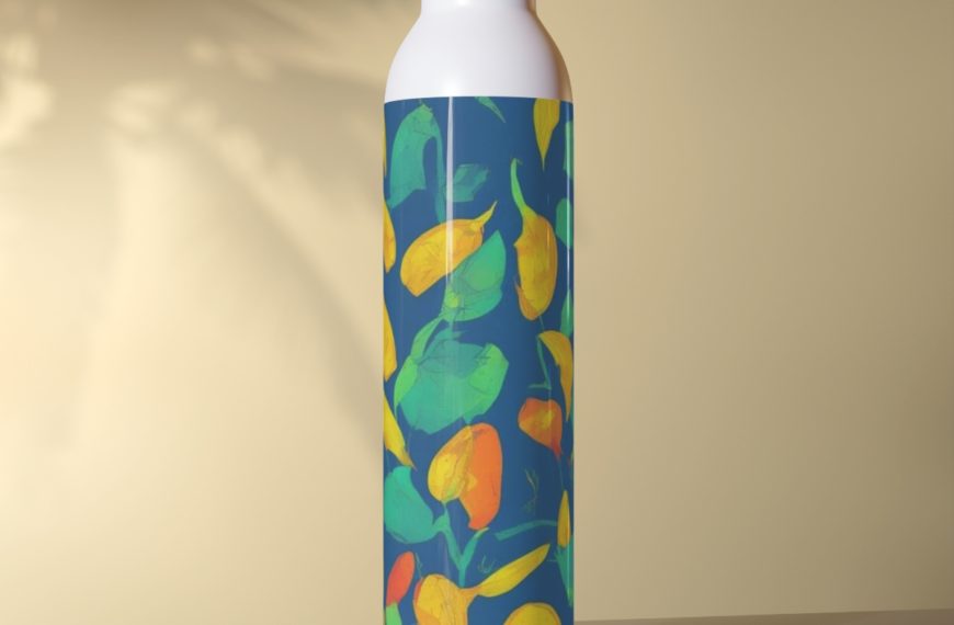 Arranged Image Colorful Plantain Slim Water Bottle
